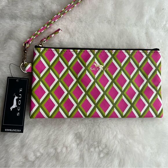 SCOUT Kate‎ Wristlet Purse Pink Multi Quilted Lined Zip Wallet - Picture 13 of 14
